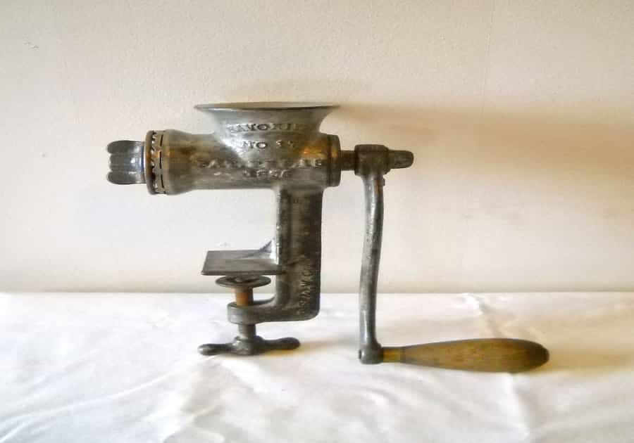 Antique meat grinder